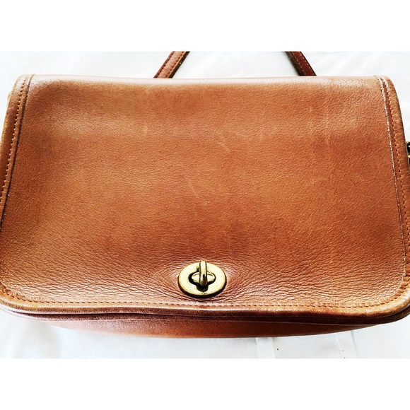 ❌SOLD❌ AUTHENTIC VINTAGE COACH 1994 Cognac Pocket Purse - Picture 7 of 8